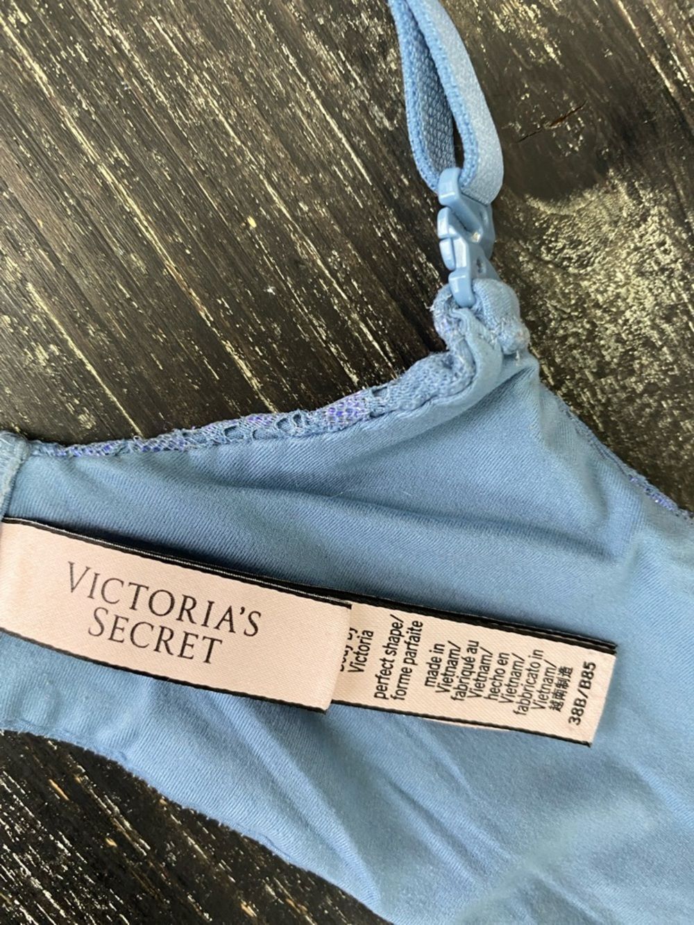 Victoria’s Secret Steel Blue Underwire BBV Perfect Shape Contour Cup Bra 38B - Picture 4 of 4